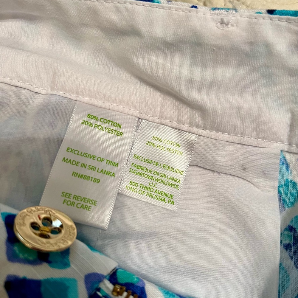 Lilly Pulitzer Callahan Shorts Blue and purple Pineapple Shorts | 12 - Picture 4 of 7